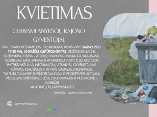 Kvietimas Anykščių rajono gyventojams
