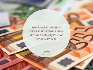 SMULKAUS IR VIDUTINIO VERSLO SKATINIMAS 2024 METAIS ANYKŠČIŲ RAJONO SAVIVALDYBĖJE 