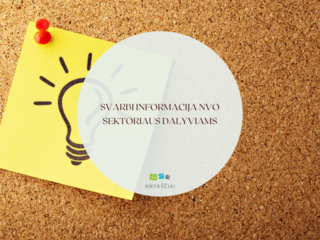 SVARBI INFORMACIJA NVO SEKTORIAUS DALYVIAMS