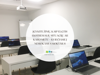 Įgykite žinių, kaip elgtis ekstremalių situacijų ar karo metu – kviečiame į nemokamus mokymus