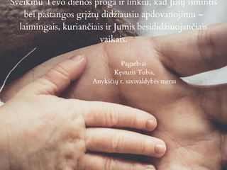 Mero sveikinimas Tėvo dienos proga