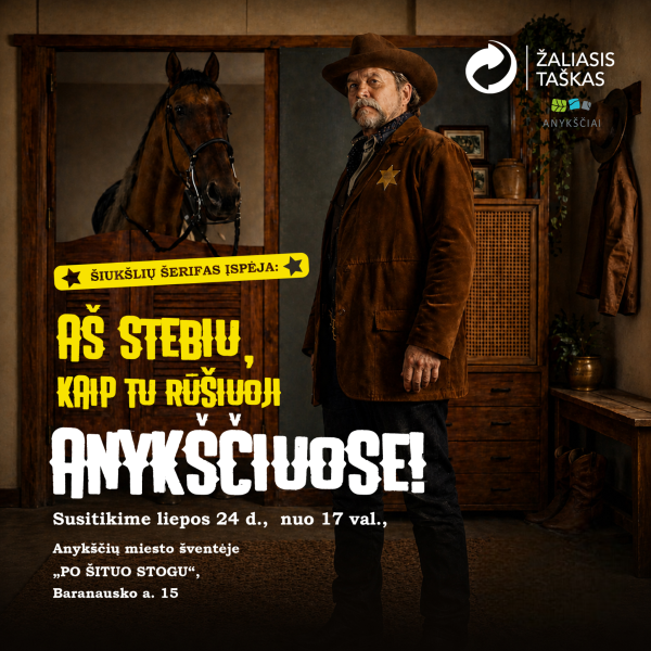Ar jau esate susipažinę su „Žaliojo taško“ Šiukšlių šerifu?