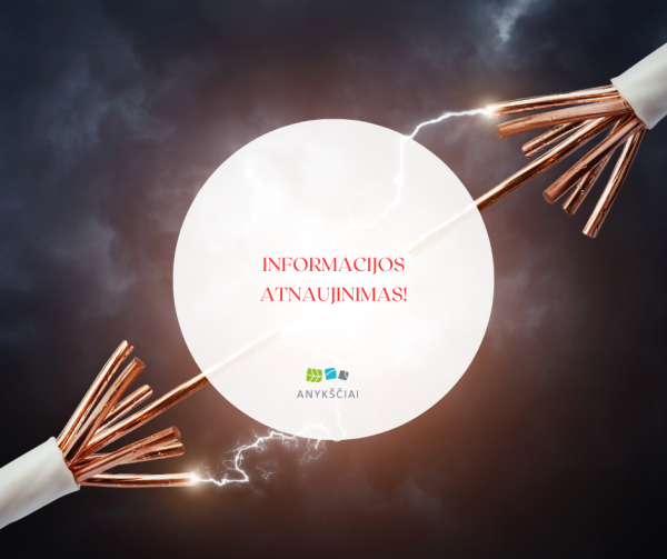INFORMACIJOS ATNAUJINIMAS DĖL ELEKTROS TIEKIMO
