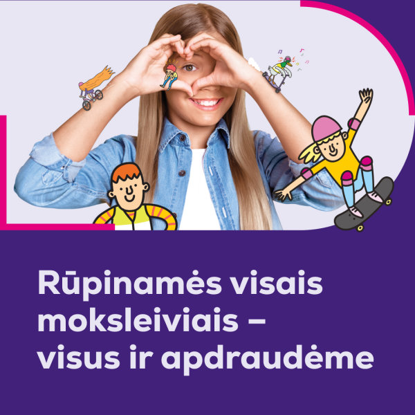 „Lietuvos draudimas“ rugsėjį vėl apdraus visus Anykščių rajono moksleivius, vyks saugaus elgesio...