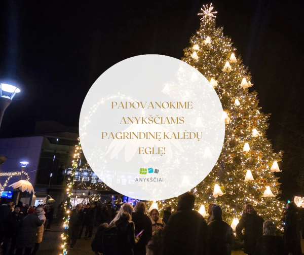PADOVANOKIME ANYKŠČIAMS PAGRINDINĘ KALĖDŲ EGLĘ!
